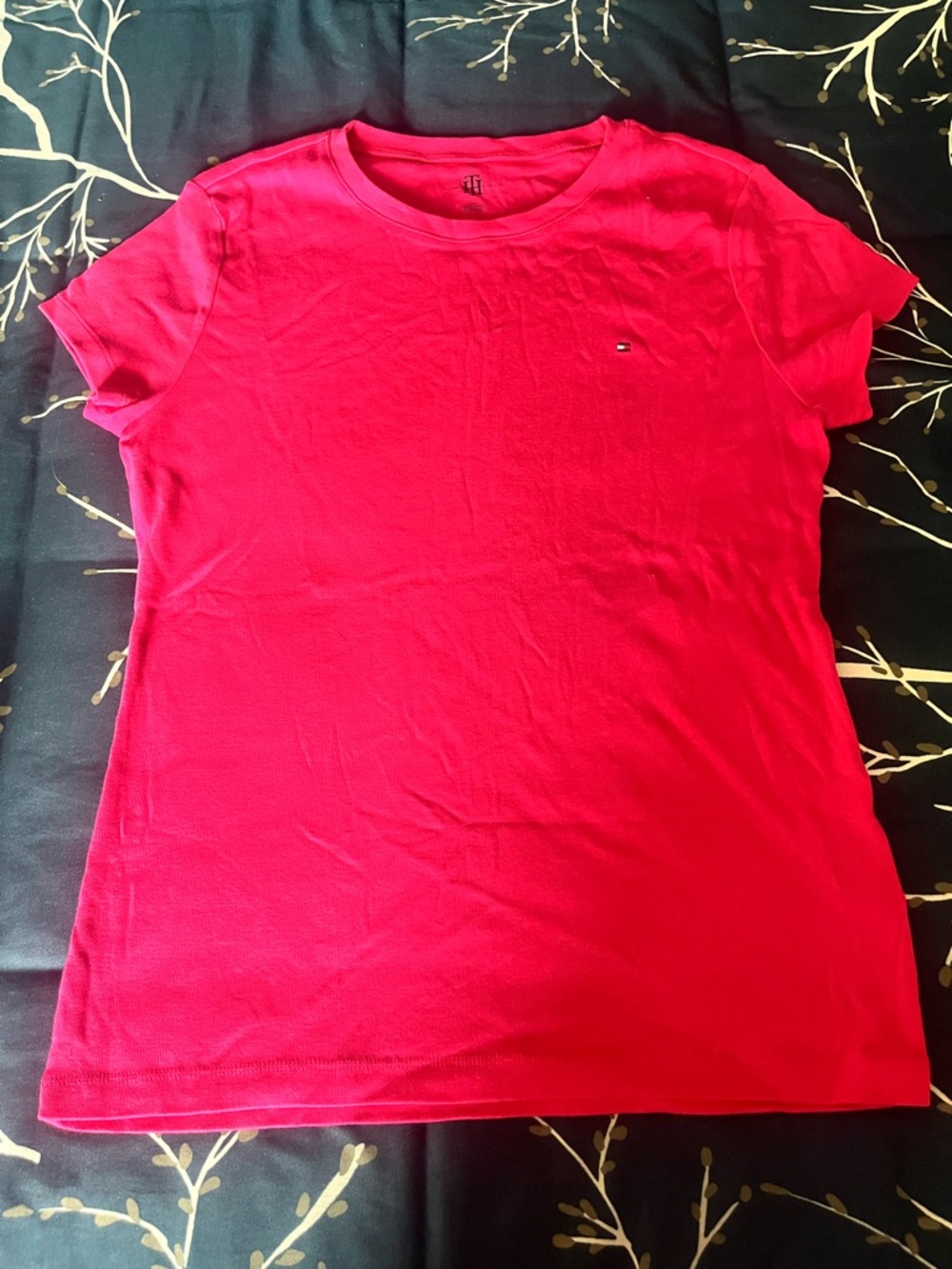 2 Tommy Hilfiger Hot Pink Logo Tee